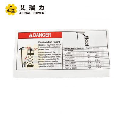 Decal Label Danger Ηλεκτροπληξία 43696 για το Genie